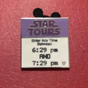 Disney trading pin, Star Wars, Star Tours Ticket